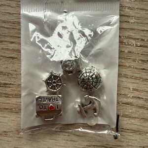 Silver Travel Themed Charms